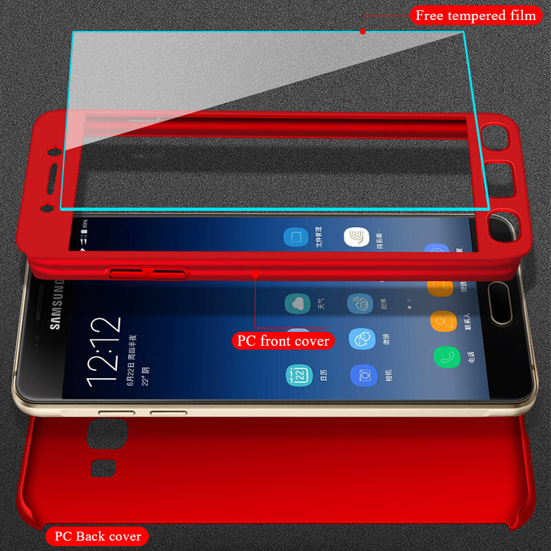 360 Full case for Samsung A3 A5 A6 A7 2016 2017 J3 j4 j6 J5 J7 2015 2016 J2 Prime J5 Prime J7 Prime Hard Plastic Full Body Phone Cover And screen protectors. 