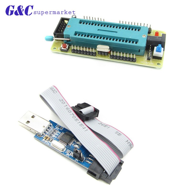 【happy one】AVR ATMEGA16 Minimum System Board ATmega32 Development Board + USB ISP USBasp Programmer For ATMEL diy kit. 