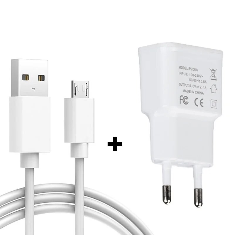 【YIYANGMAOYI111】Micro USB Wall Charger Adapter For Infinix Hot 6 4 Pro 5 4 Lite S3 LTE Note 5 4 3 Pro Zero 5 4 Plus S2 Smart 1M Micro USB Cable