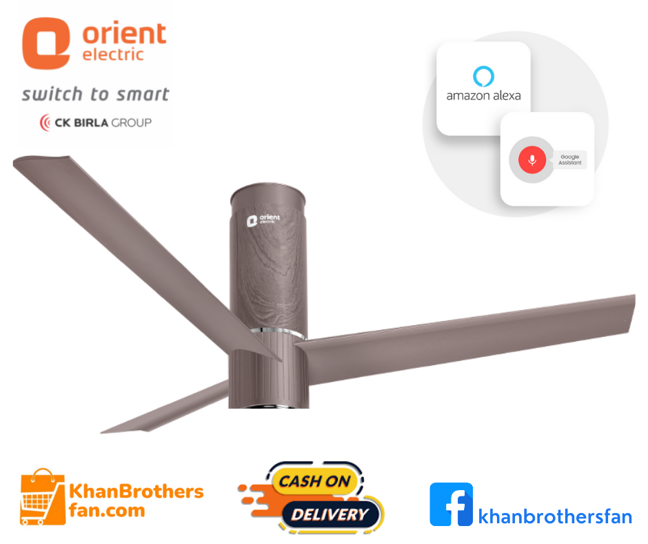 Orient Aeroslim IOT Enabled Smart Inverter Ceiling Fan, Size: 48″/1200mm, RPM: 310, with Remote