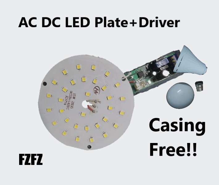 1PCS 3Wire AC DC Rechargeable LED Light Bulb set Circuit Board Driver ...