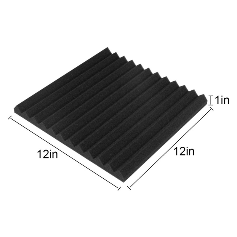 144 Pcs Sound Insulation Board Acoustic Panel Studio Foam Wedge Fireproof Soundproof Cushion Wall Board,2.5 x 30 x 30cm. 