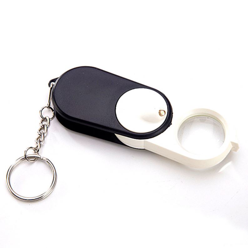 Pocket Folding Magnifier Reading Magnifying Glass Loupe Magnification 10X With LED LightPocket Folding Magnifier Reading Magnifying Glass Loupe Magnification 10X With LED Light. 