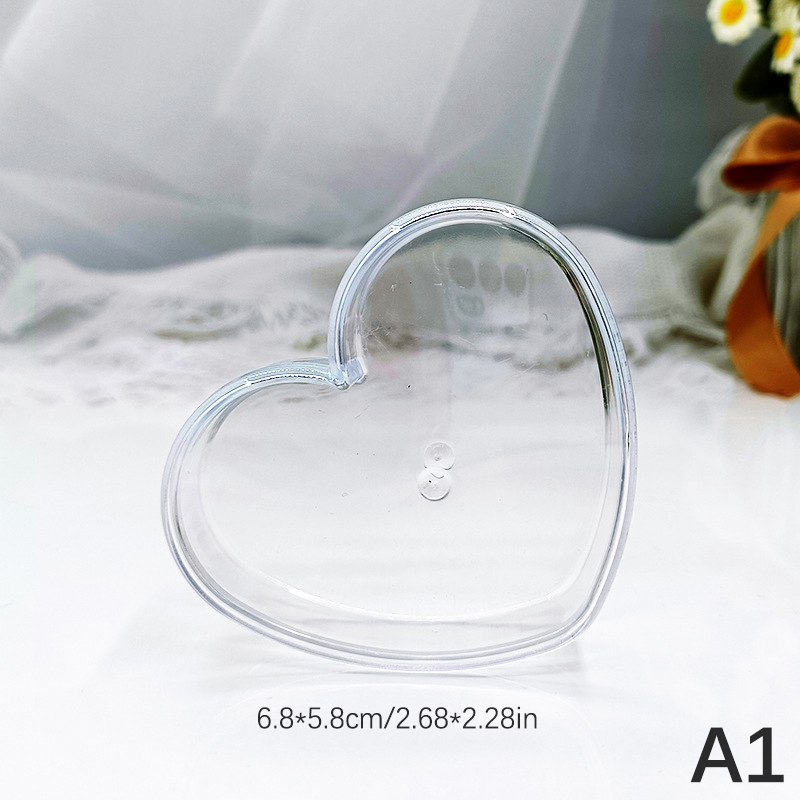 Mini Storage Box Heart Shape With Cover Flower Shape Sundries Storage Box Transparent Multipurpose Jewelry Organizer Boxes
