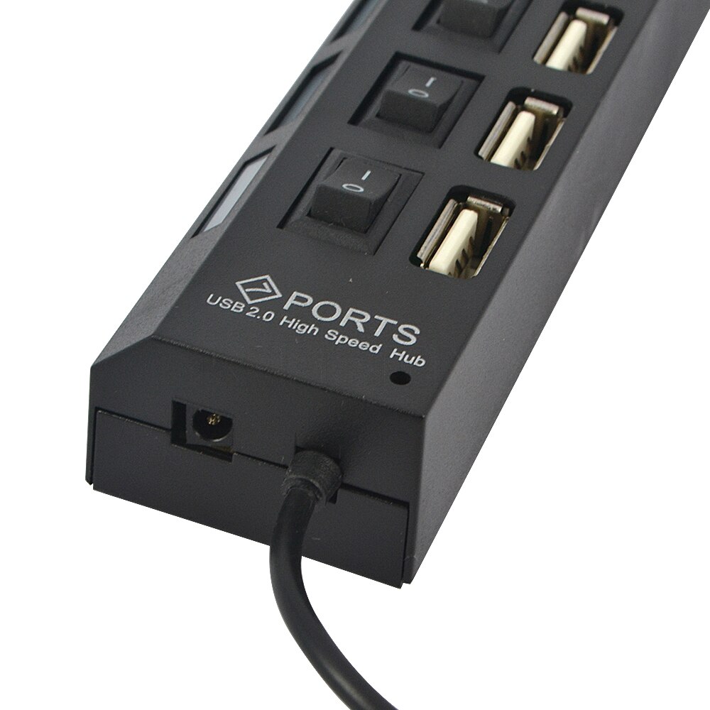 【VisioN Shop】kebidu Multi 7 Ports Speed USB 1.1 480Mbps Hub On/Off Switch Portable USB Splitter Peripherals Accessories. 