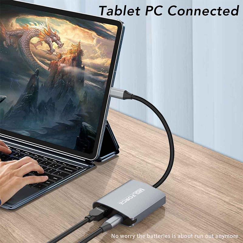 USB-C Gigabit RJ45 Adapter With PD100W Passthrough Power 1000Mbps Ethernet Speeds for ChromeCast With Google TV Wired Ethernet. 