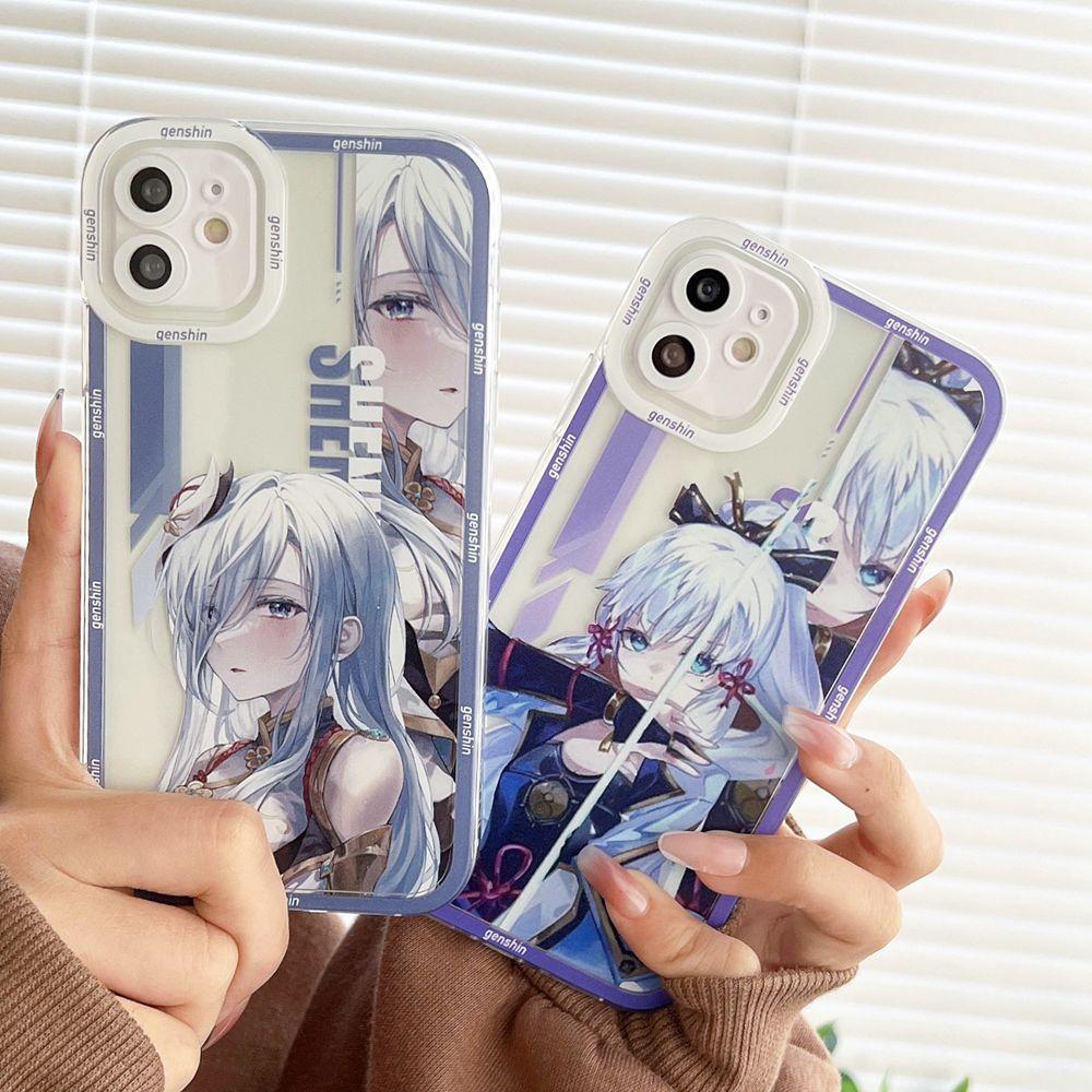Casing For iPhone 6 7 8 Plus 6S XS XR SE 14 PRO MAX Cellphone Case Genshin Impact Beelzebul Raiden Ei Yae Miko Wanderer Soft Shockproof Anti-falling Silicone TPU Transparent Protection Anime Cartoon. 