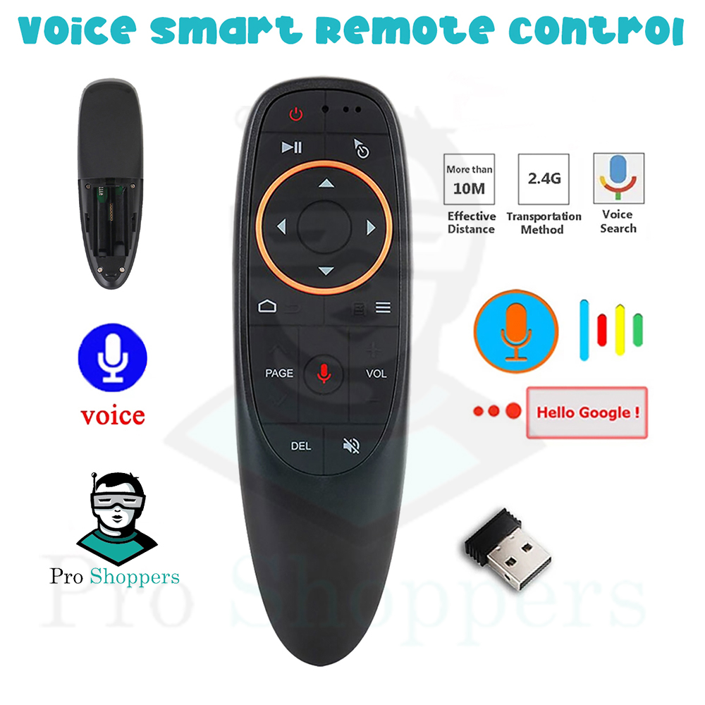 Air Mouse Remote Control  Voice Remote Control  for Smart TV, Laptop, Projector for Wireless Connection via USB Receiver Up to 10m. 