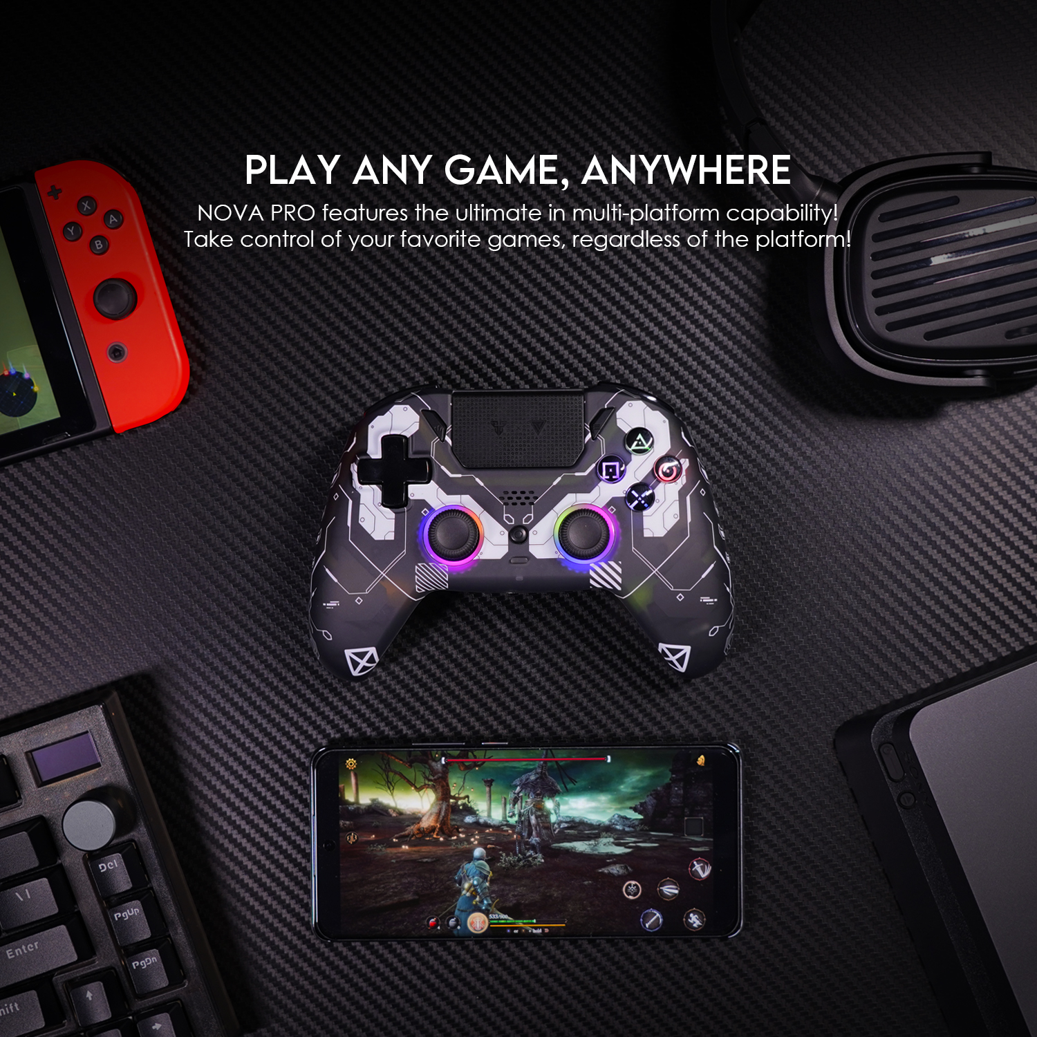 FANTECH WGP14V2 PRO NOVA Wireless Multi-Platform Gamepad Controller Joystick For PS4 PC. 
