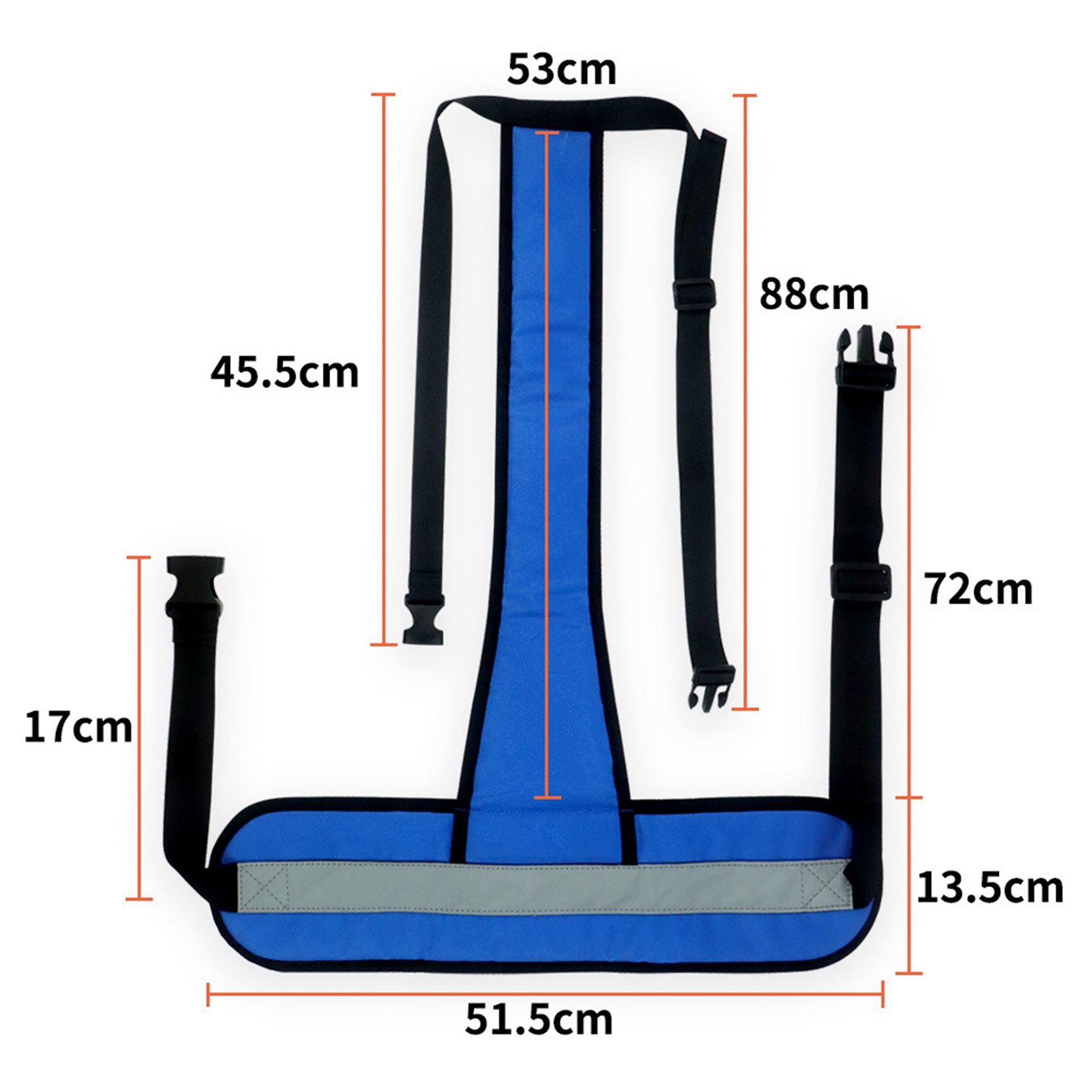 2X Adjustable Wheelchair Back Seat Fixing Belt Harness Strap Safety Front Cushion for the Elderly Braces for Patients