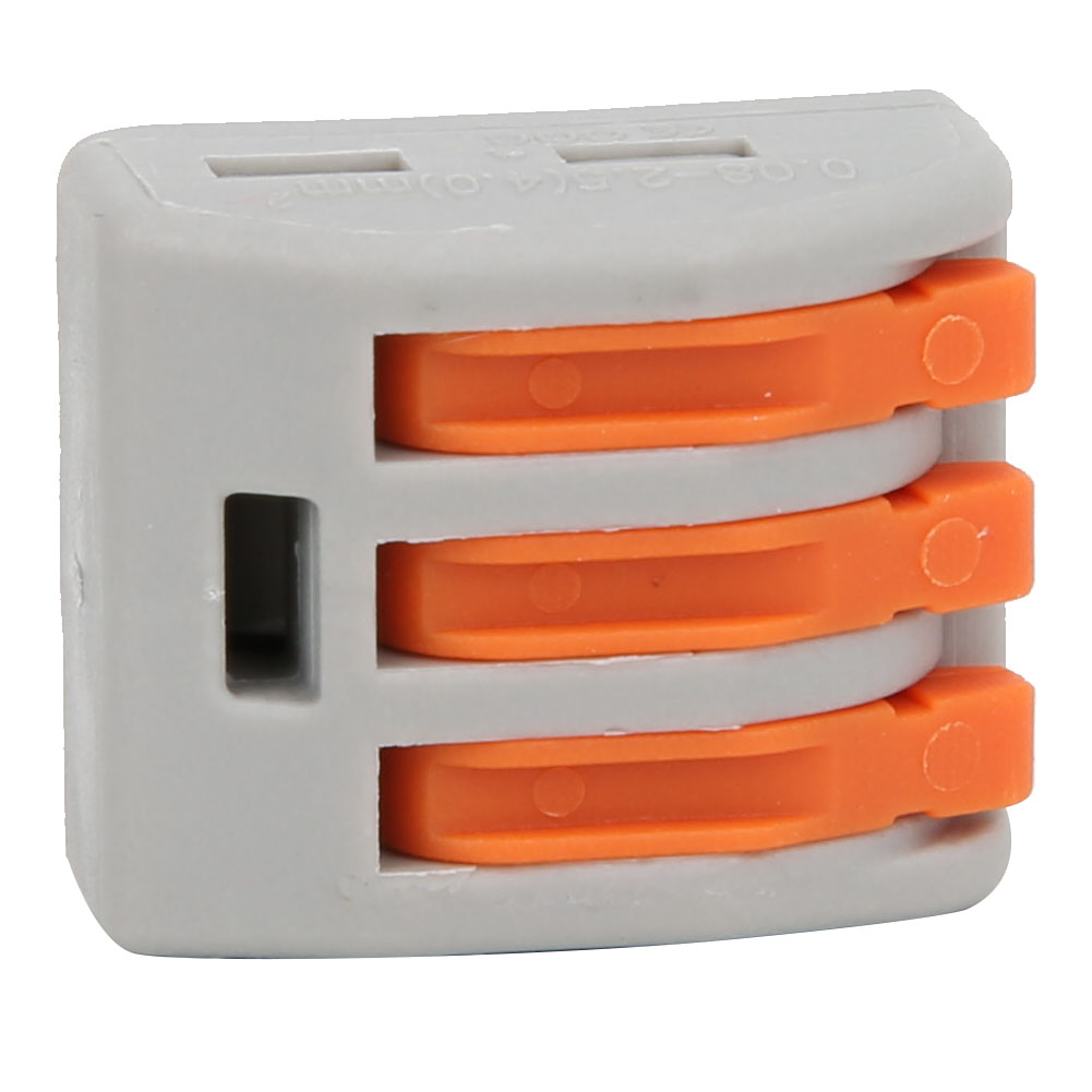 15 Pcs PCT-213 Connector Spring Terminal Block 3 Way Cable. 