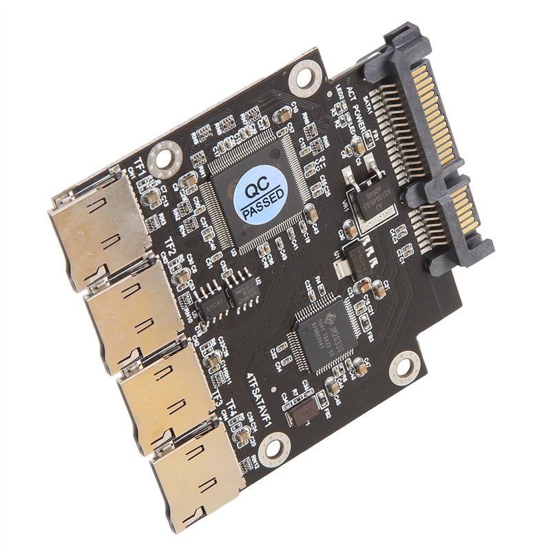4 Way Micro-SD TF Card to SATA Serial Adapter SSD Industrial Embedded Mobile Storage Module. 