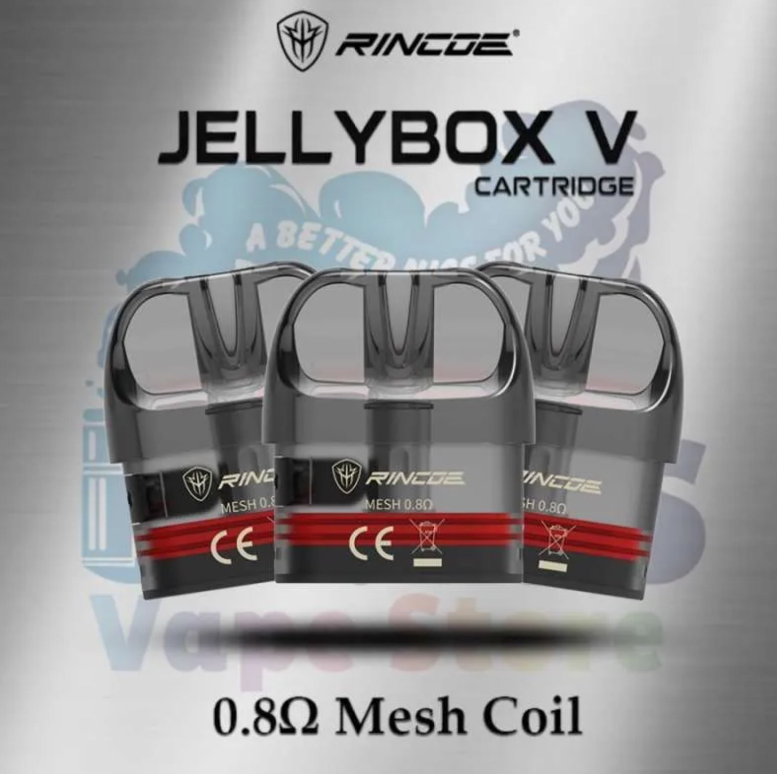 JELLYBOX V2 And V3  POD CARTRIDGE 0.8 MESH COIL / 1.0 MESH COIL. 