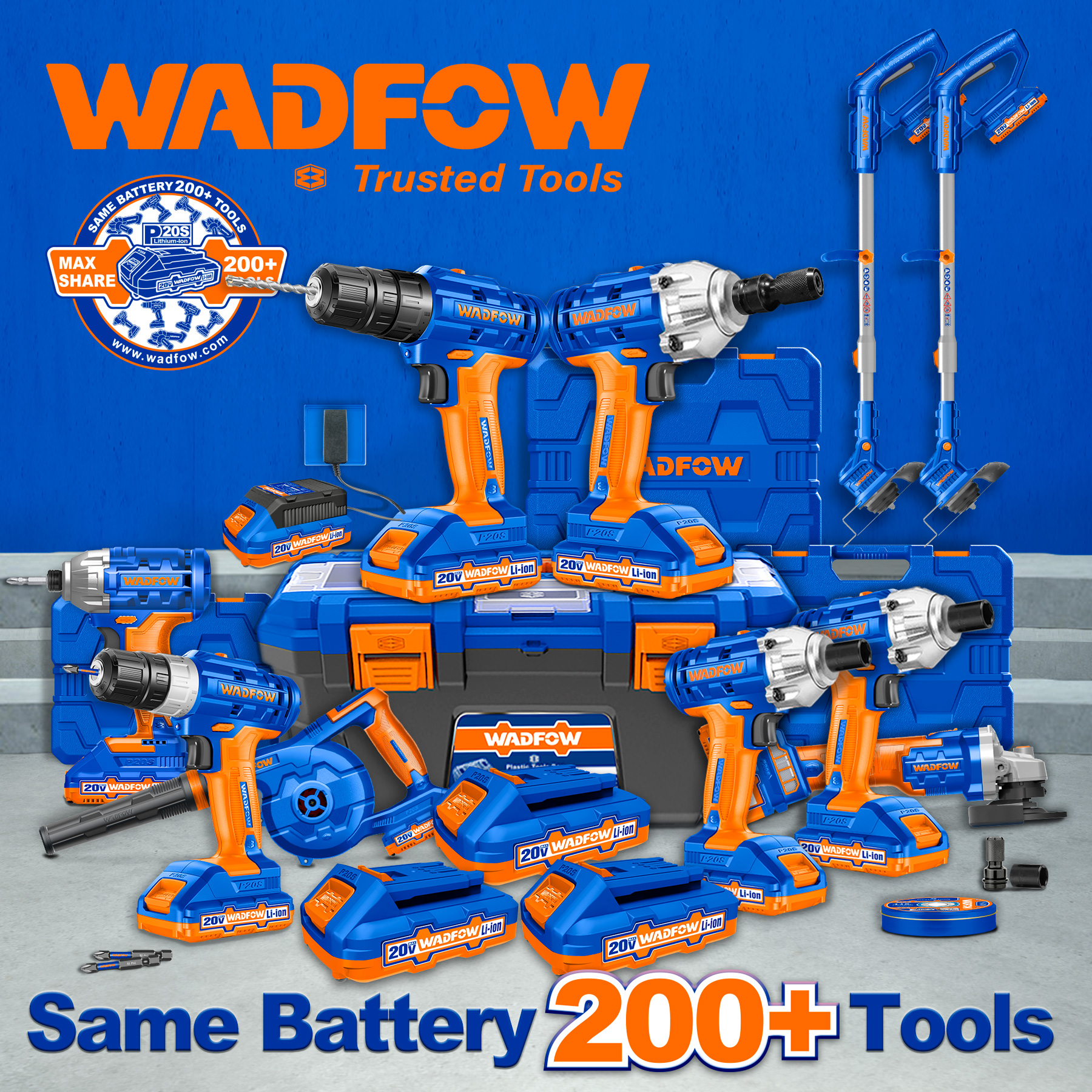 WADFOW 20V 3.0AH Lithium-ion Battery Pack  For P20S cordless tools WLBP530. 