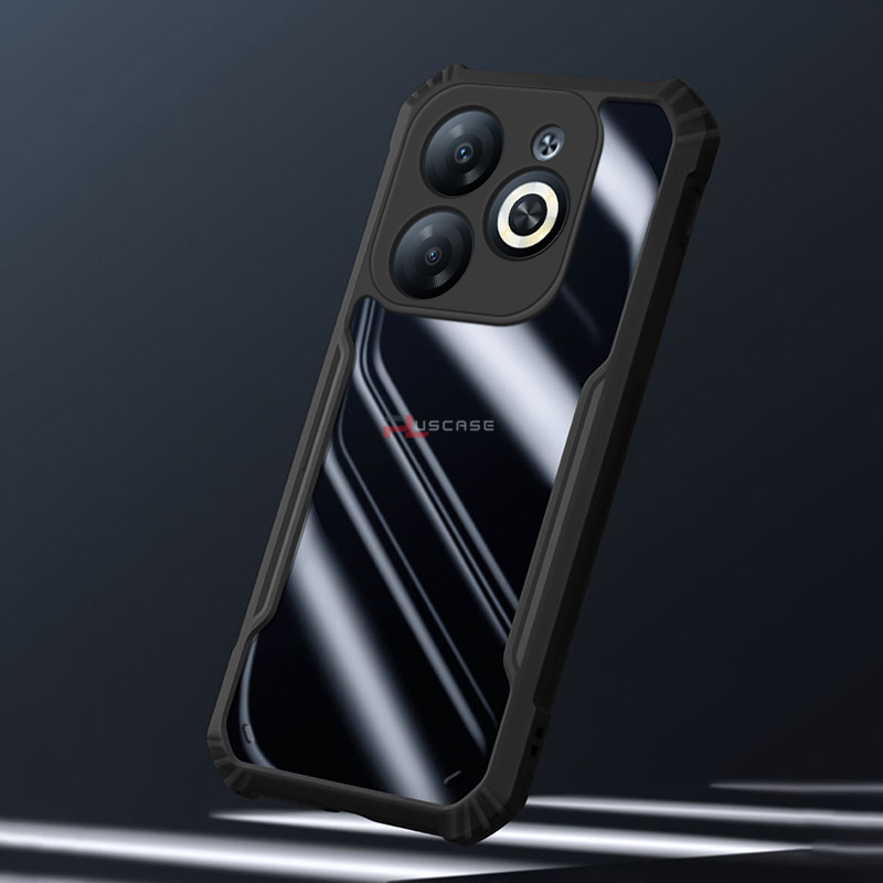 PlusCase for Infinix Smart 8 Case Air Cushion Hard Clear Shockproof Back Cover. 