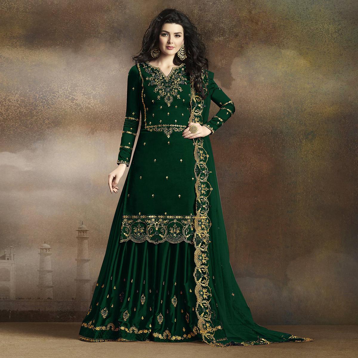 three piece plazo dress