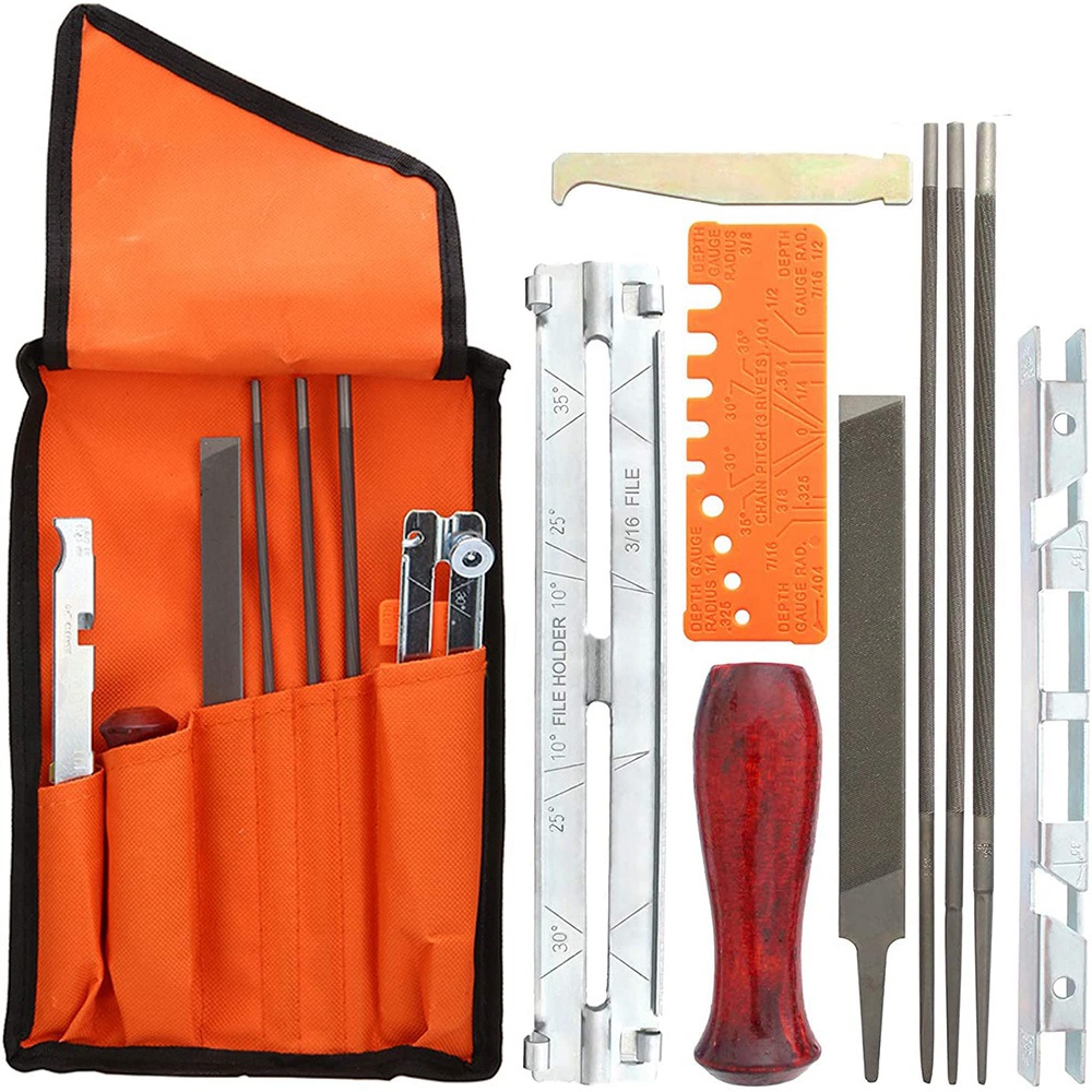 10 Piece Chain Saws Sharpening File Kit, for Sharpening Saw Chains