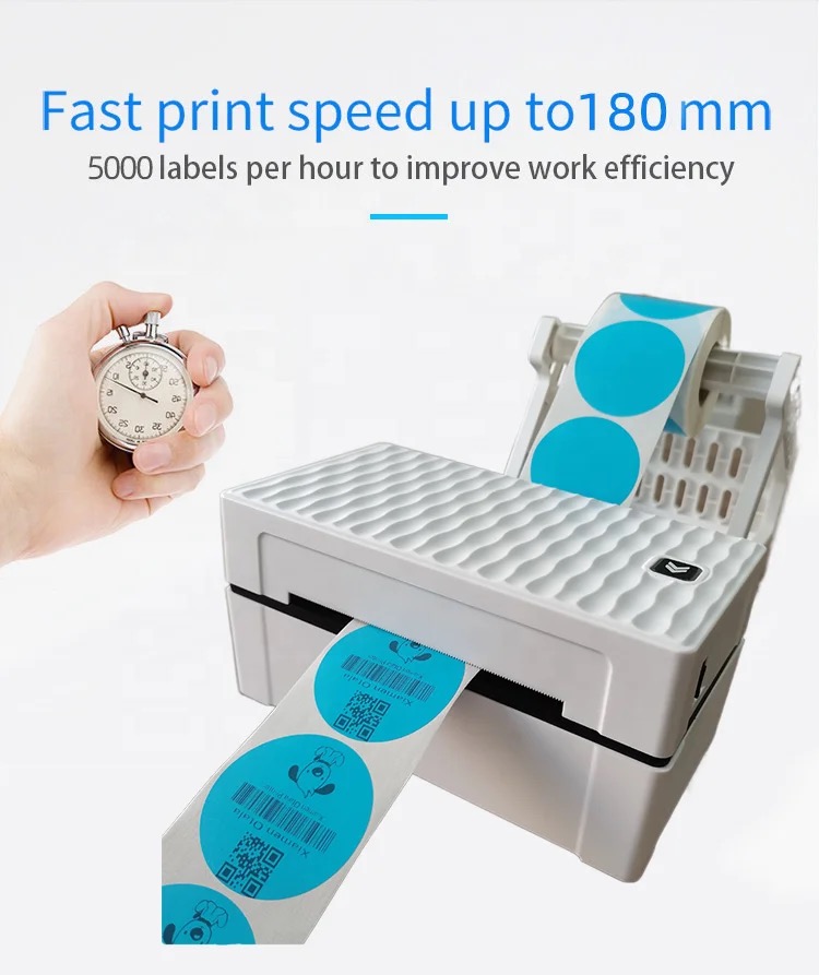 All-in-One Bluetooth Label Printer | Shipping & Courier Address Barcode Label Maker (USB+Bluetooth) | Thermal Label Printer for any size labels printing up to 100x150mm (4x6 inches) | Compatible with Computer & Smartphones | Wireless & Easy to Use. 