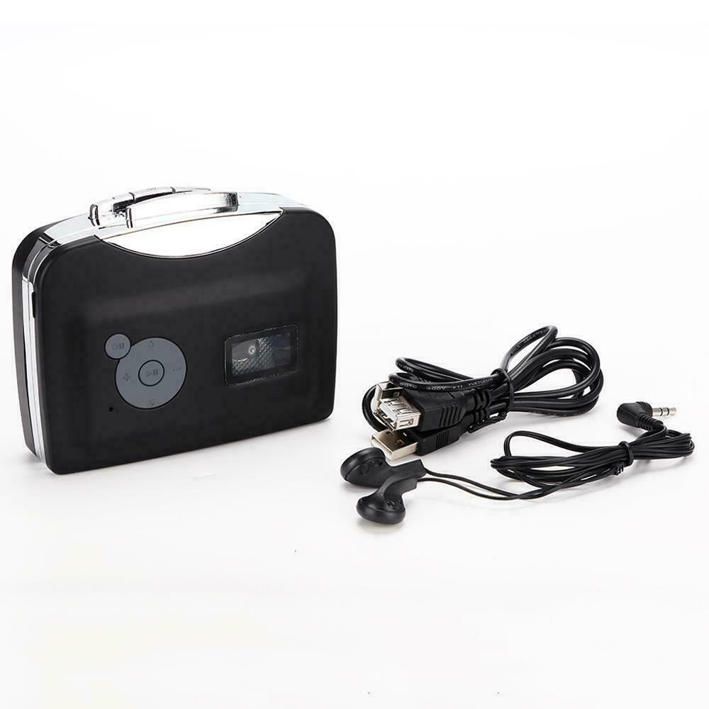 Digital MP3 With Headphones Music Player Cassette Player Portable Converter Recorder Convert Tapes to. 