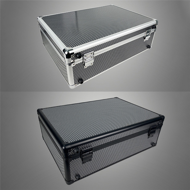 Carbon Fiber Tool Box Aluminum Tool Case Suitcase Equipment Hard Carry Bag Instrument Hard Case Portable Toolbox Easy to Use A. 