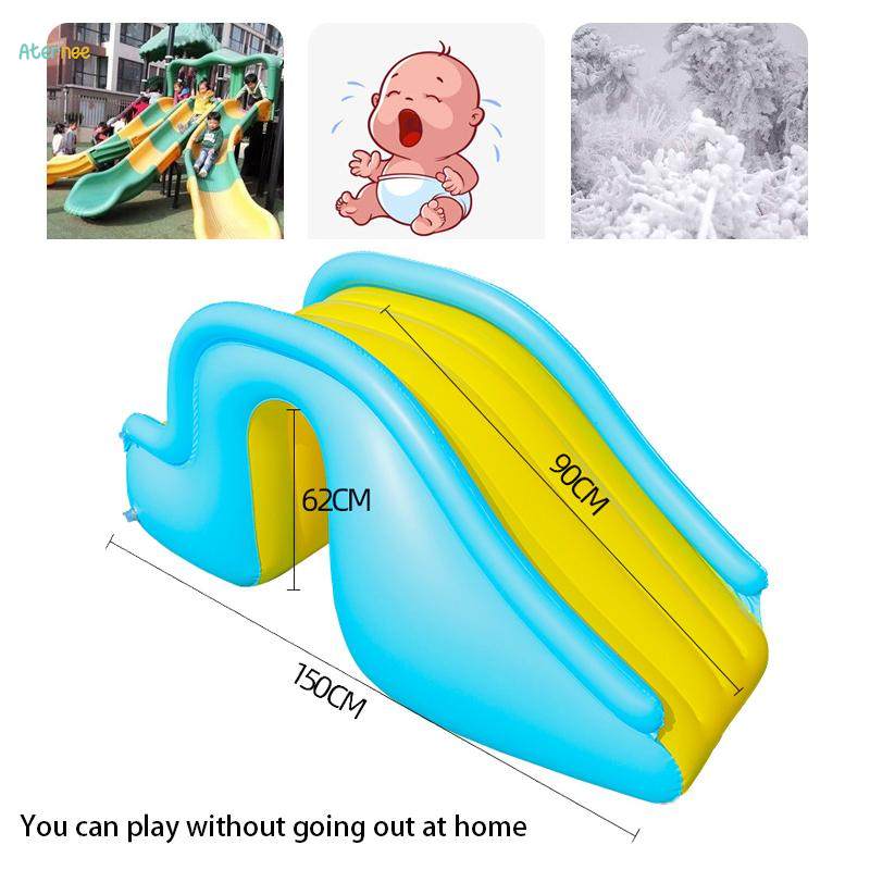 Inflatable Pool Slide Water Slide Easy Portability Activity Center Kids Slide Children Climber Slide. 