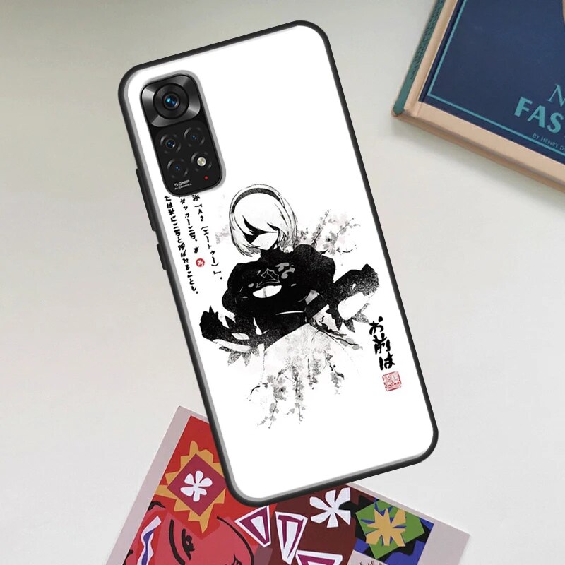 NieR Automata 2B Case For Xiaomi Redmi Note 12 Pro Plus 8 9 10 11 Pro 8T 9S 10S 11S 12S 9C 10A 10C 12C Cover. 