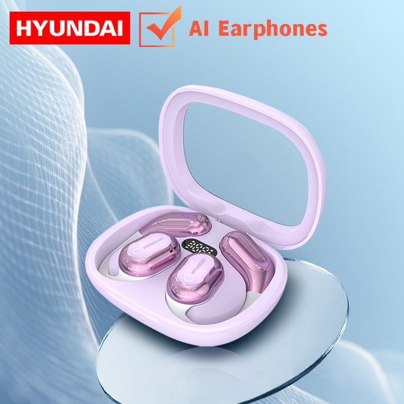 HYUNDAI HY-Y16 AI Headphones OWS Wireless Smart Earphones Cross-language communication Earbuds For Translating Recording Work. 