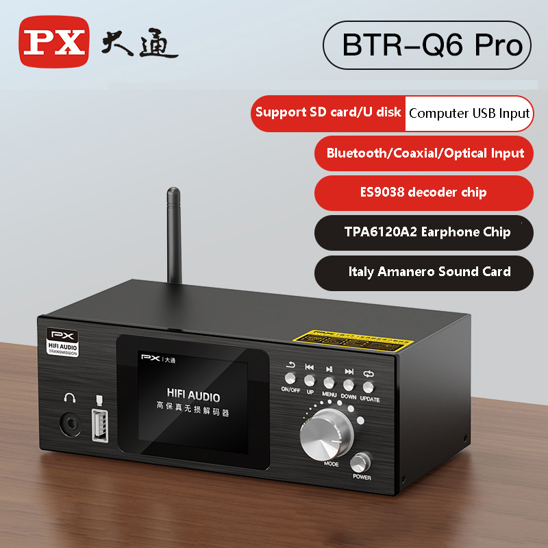 Flagship HIFI Digital Music Player ES9038Q2M DAC DSD512 Lossless Decoding Audio Decoder QCC5125 Bluetooth 5.1 AMANERO USB. 
