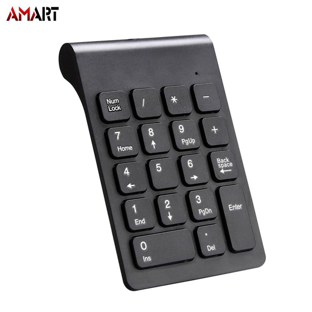 Portable 2.4G Wireless Digital Keyboard USB  Number Pad 18 Keys Mini Numeric Keypad For Laptop PC Notebook Desktop