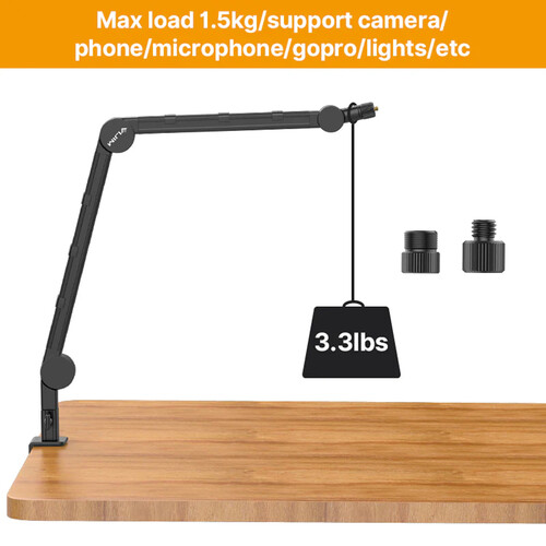 Ulanzi VIJIM LS25 Multifunction Overhead Desk Setup Stand for Camera/Microphone/Smartphone Arm. 