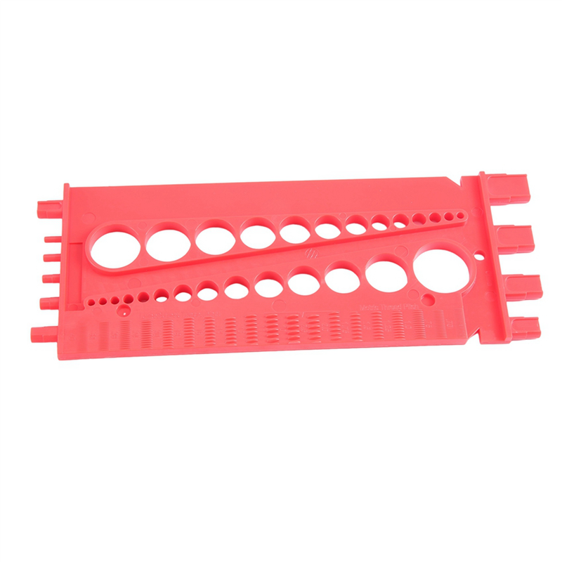 Plastic Nut Nuts and Bolts Bolt & Screw Measuring Gauge Size & Thread Pitch, Red. 