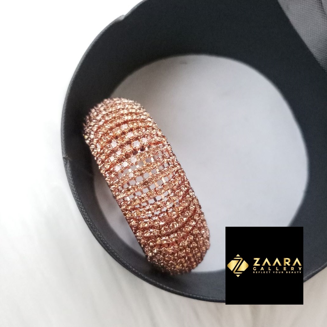 Stone Golden Color Kids Bracelet For Girls - 1 Piece (Imported) M-KB7917 - Kid's Bracelet