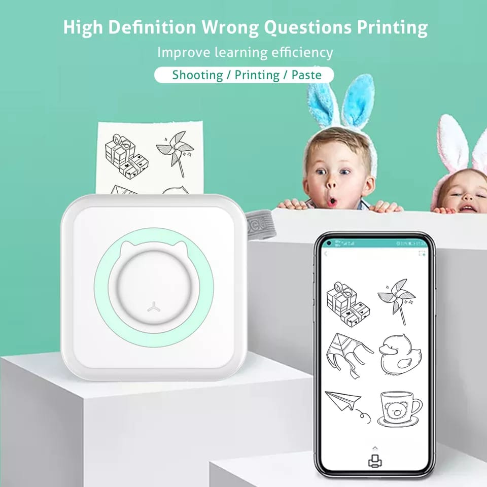 Mini printer Sadakalo Photo Printer Wireless Bluetooth Thermal Printer Photo Label Sticker Printer, C15. 