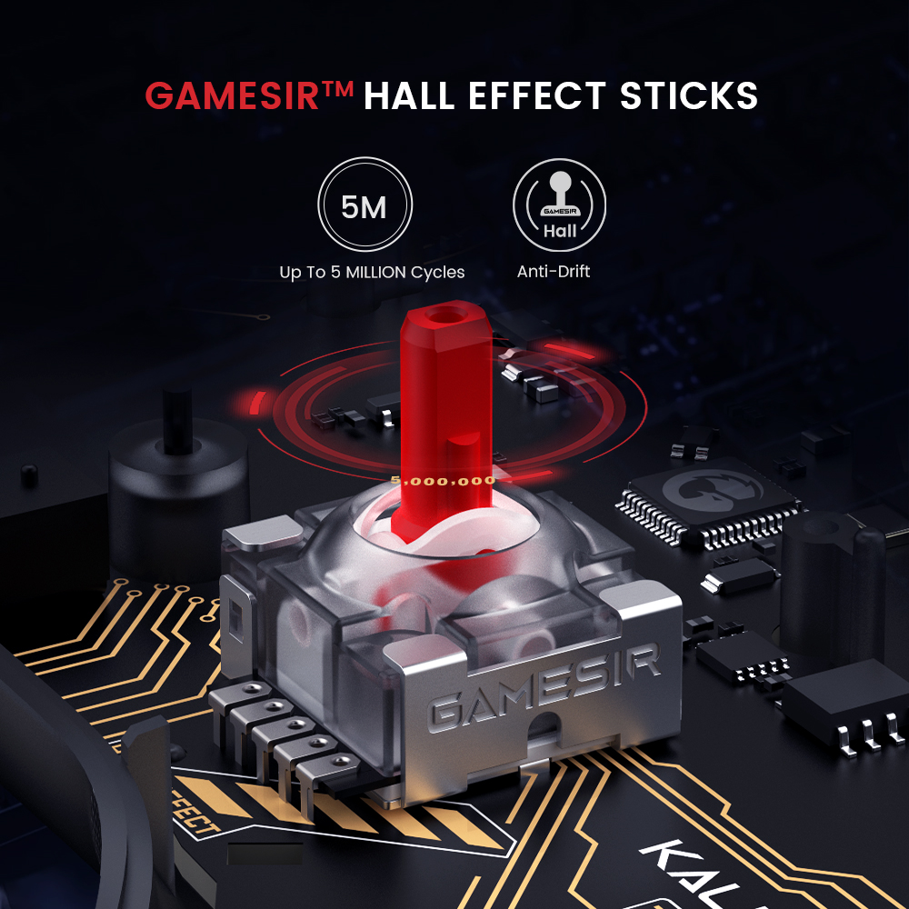GameSir Kaleid Xbox Controller Hall Effect Gamepad for Xbox Series X, Xbox Series S, Xbox One game console. 