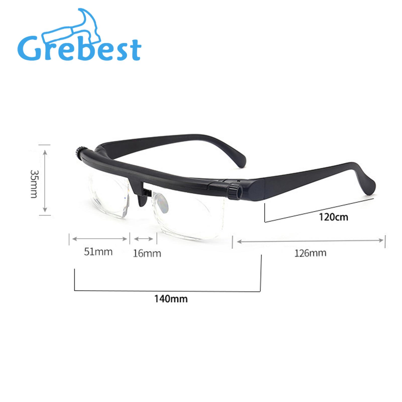 Seniors' Adjustable Focus Glasses Flex Focal Adjustable Reading Glasses for Seniors Dial Vision Eyeglasses for Tv Traveling Flex Vision Senior Eyewear Adjustable Focus Reading Glasses