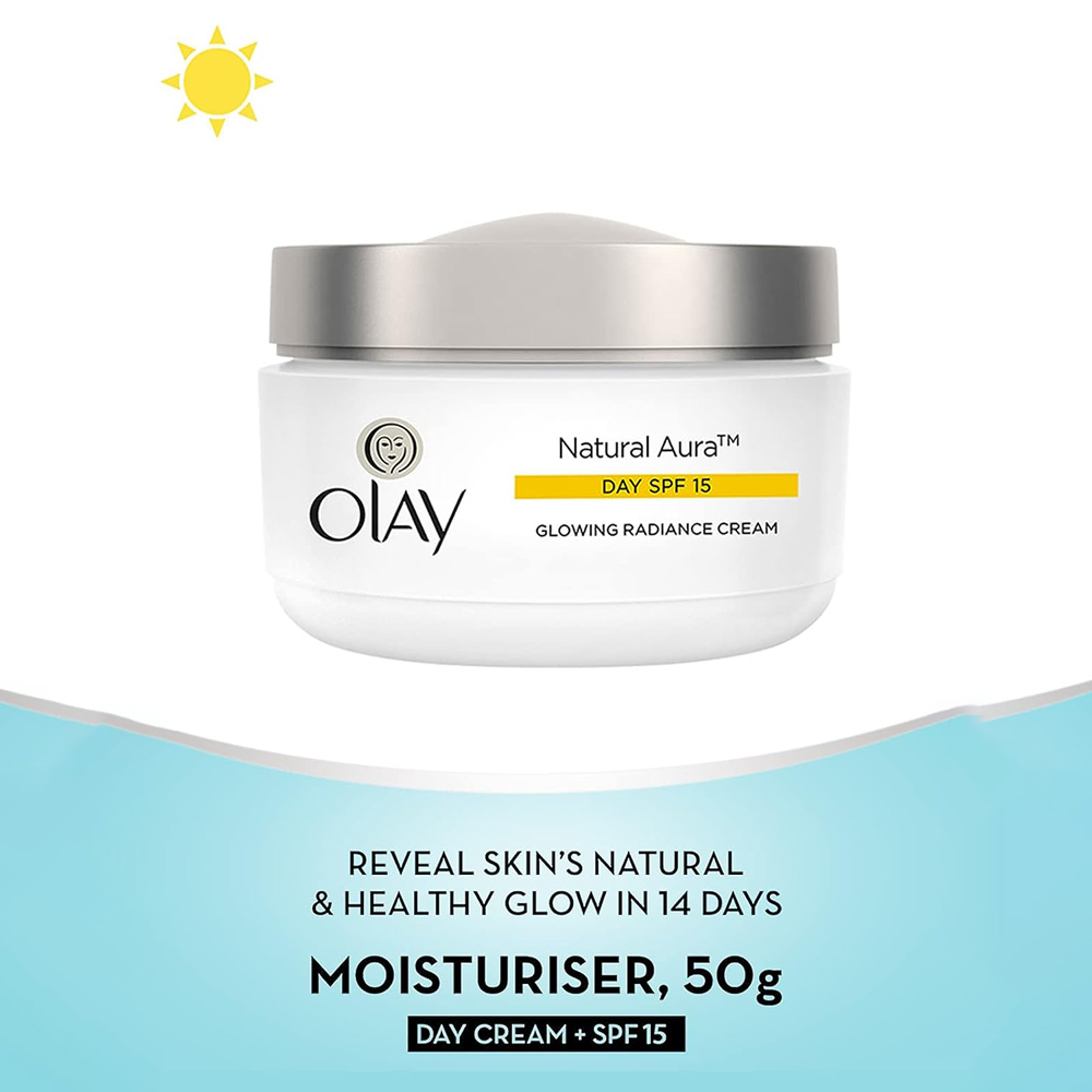 OLAY Natural Aura Glowing Radiance Cream Day SPF 15 50 gm – Shajgoj
