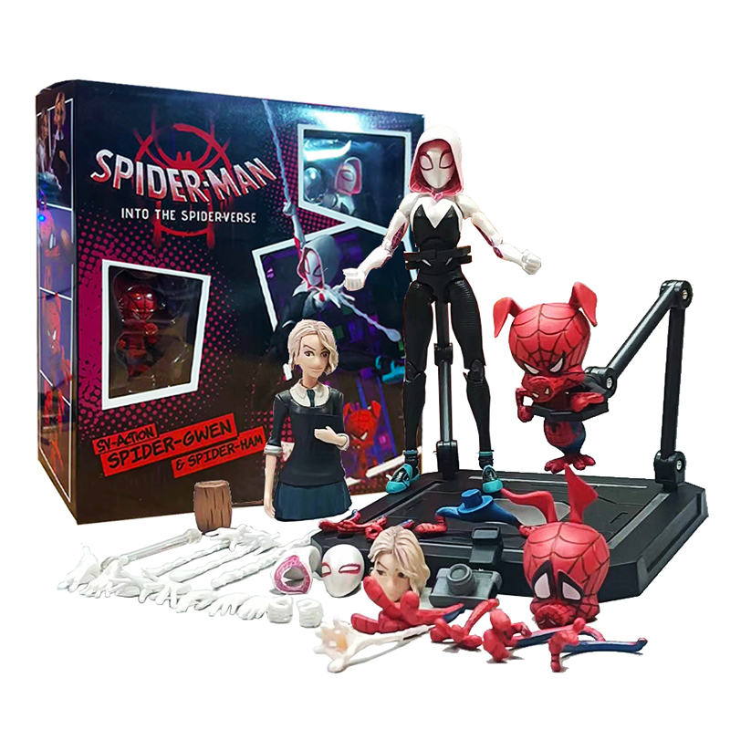 Sv Action Gwen Stacy Action Figure Collection Sentinel Spider Gwen Marvel Spider-Man Into the Spider Verse Figures Model Toys Superman