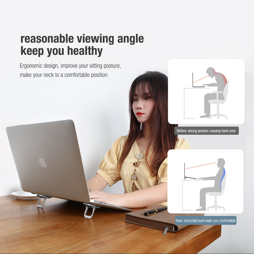 Nillkin Mini Hide Laptop Stand for Three Adjustable Angle Stand Universal Holder Notebook Accelerates Heat Dissipationel. 