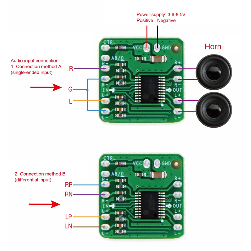 ifferti ar 2X10W C Aui Apifier 3.6-8.5V. 