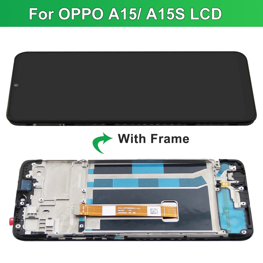 LCD With Frame For OPPO A15 A15S A16K CPH2185 CPH2179 Display Touch Screen Digitizer Assembly Replacement Parts CPH2349. 