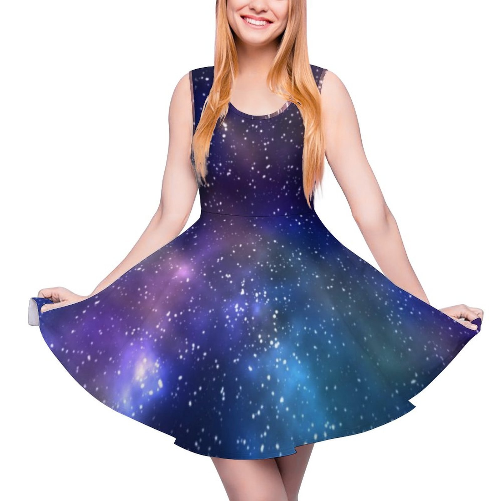 sachin and babi light blue dress Into the Galaxy Dress by nha khanh main image 1