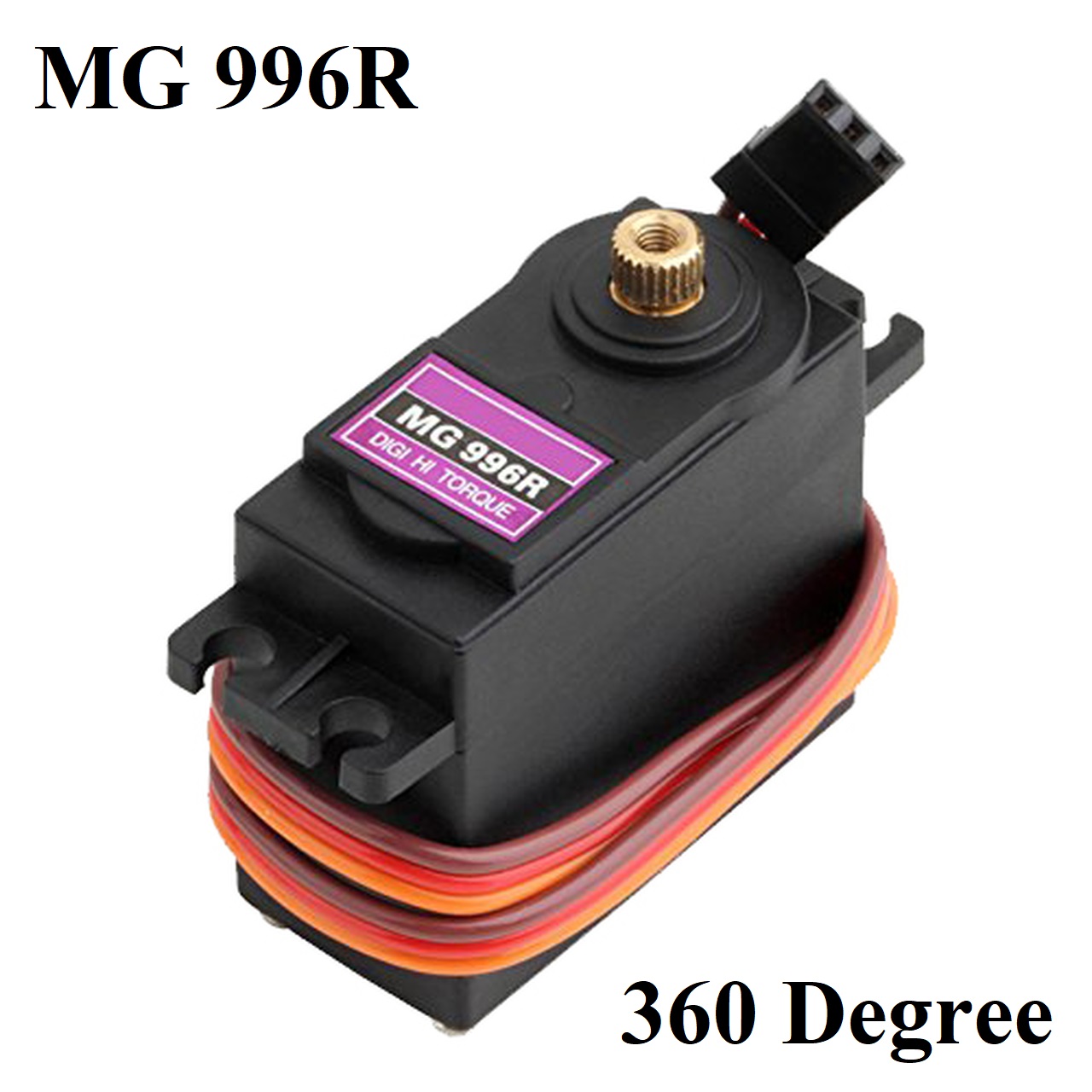 MG996R MG996 MG-996 360 Degree Servo Motor Large Torque DC 4.8V 7.2V Metal Gear Servo Motor 360° Degree Rotation Standard Quality With Cables Wire For Arduino DIY. 