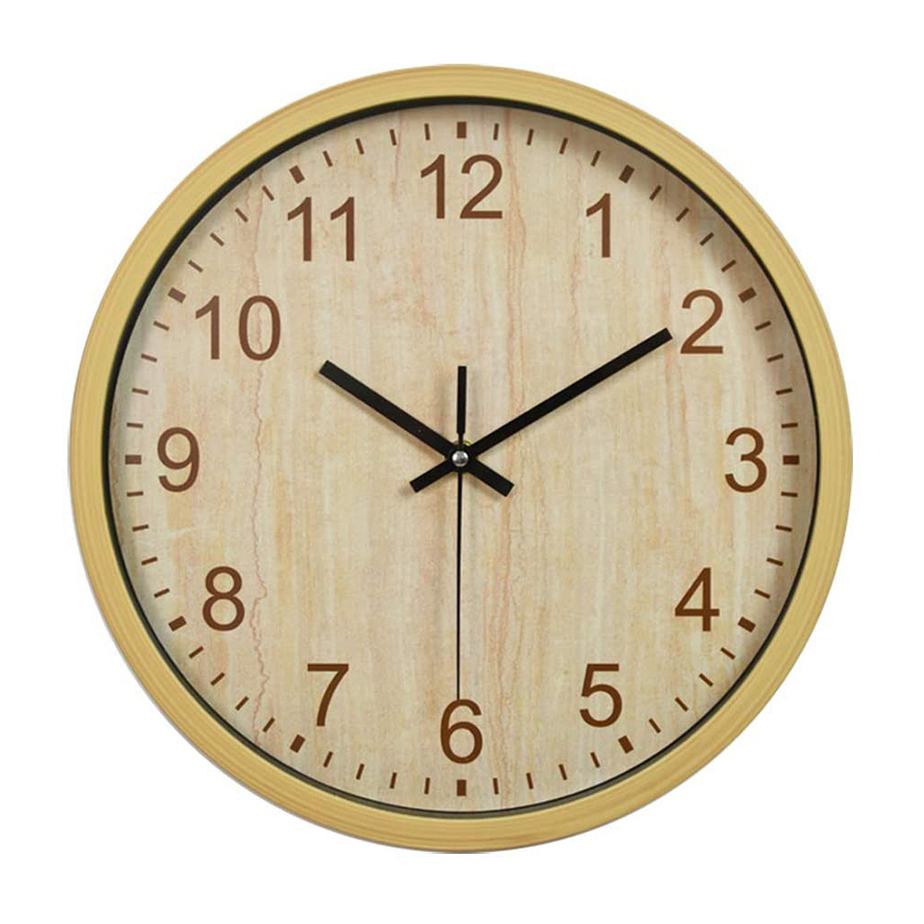 30cm Round Modern Quartz Silent Wall Clock Creeping Seconds Without