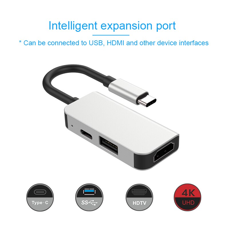 【VisioN Shop】Bkscy Type-C HDMI Docking Usb Splitter Type-C Multi-function Hub Adapter for Pro for Huawei Matebook. 