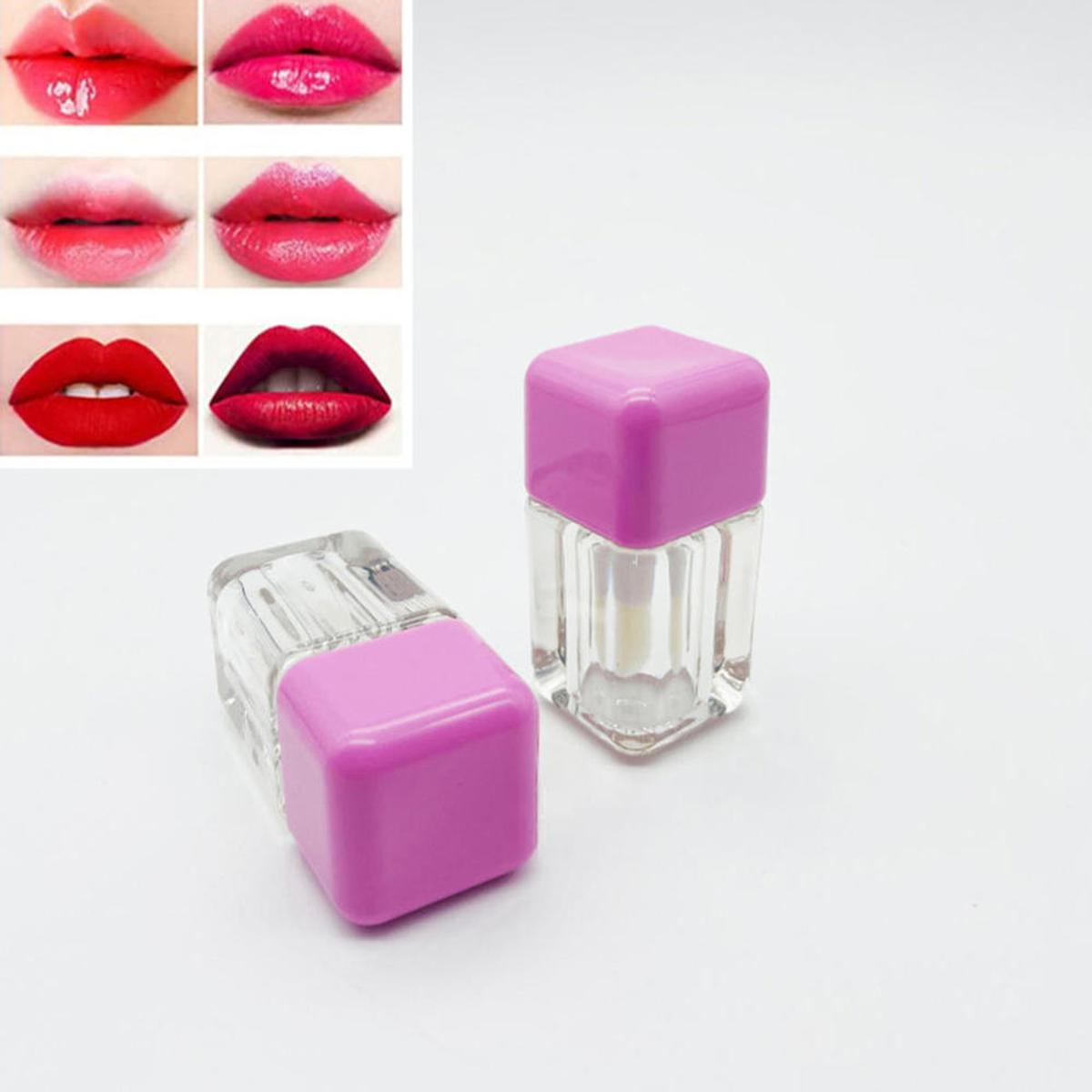 Lipstick Gloss Bottle Empty Tube Glaze Plastic Lip Square Sub-bottling Short