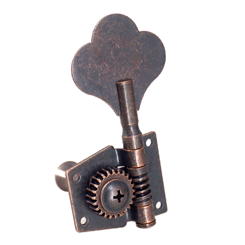 Guitar Vintage Open Bass Guitar Tuning Key Pegs Machine Heads Tuner 4R for 4 Strings Bass Red Bronze. 