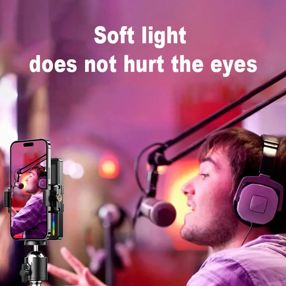 RGB LED Video Light Photography Fill Camera Lighting Panel Light 3000-9000K Dimmable Hot Shoe Port For Vlog Live Streaming DSLR. 