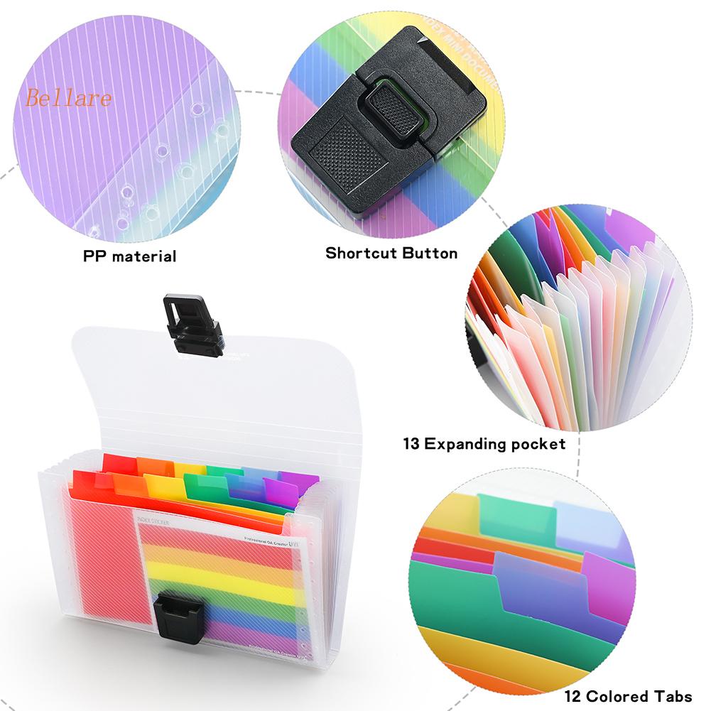 (bel-Ready)A6 Portable File Folder Storage Bag Document Binder Bill Receipt Organizer Invoice Folder. 