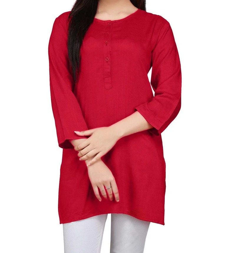 Ladies Kurti tunic tops for women long kurta design girls Rayon design Traditional dress Party Wear Casual Daraz .bd