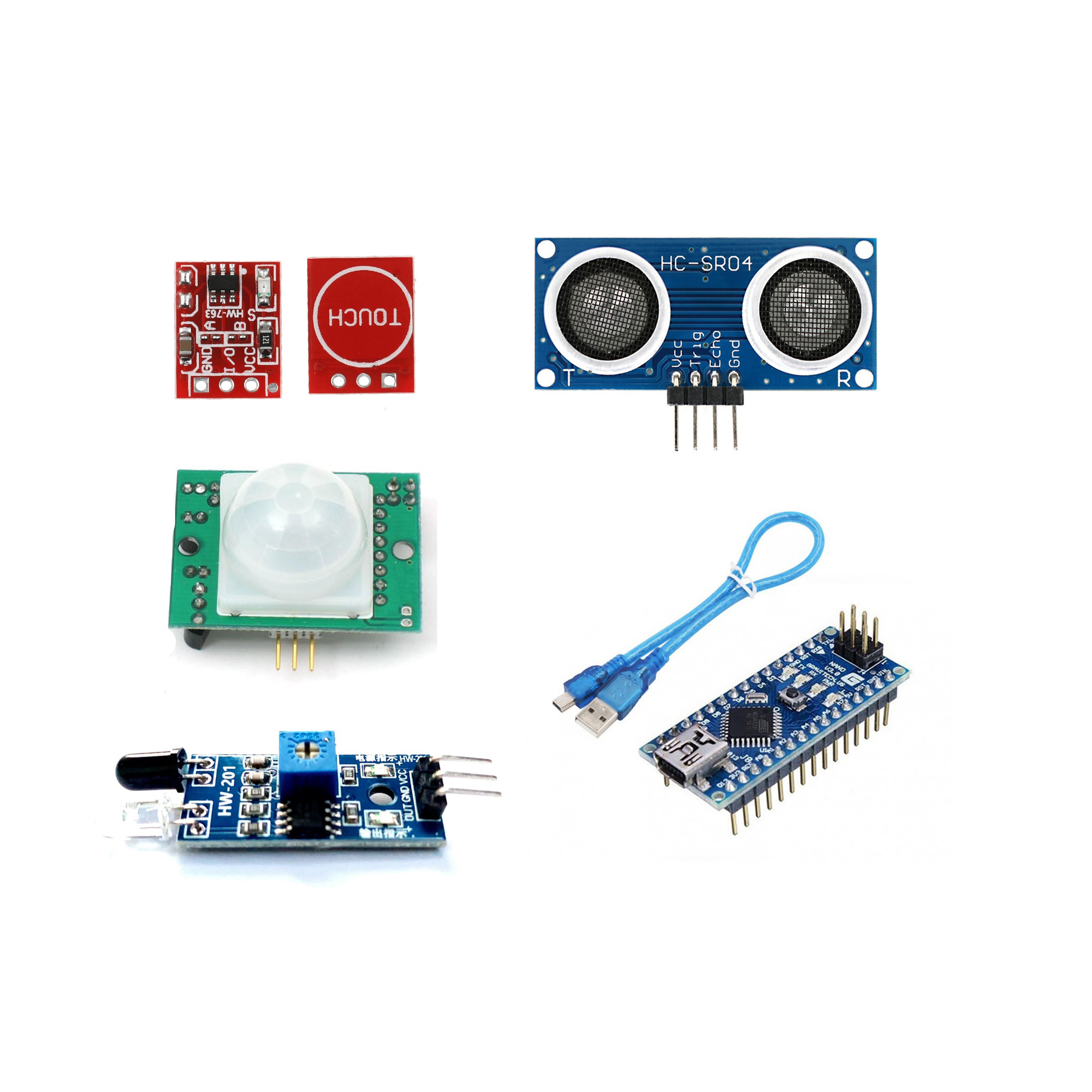 Arduino Nano With Sensors Combo Pack for Projects
